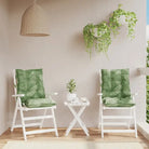 Lage rug stoelkussens van oxford stof voor een frisse buitenruimte - Bladontwerp / 2 / with 2 elastic straps