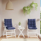Lage rug stoelkussens van oxford stof voor een frisse buitenruimte - Marineblauw / 2 / with 2 elastic straps