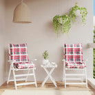 Lage rug stoelkussens van oxford stof voor een frisse buitenruimte - Rood ruitpatroon / 2 / with 2 elastic straps