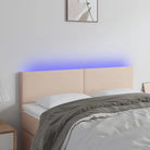 LED Hoofdbord en Voetbord in Kunstleer voor de Slaapkamer - Cappuccino / 144 x 5 x 78/88 cm / 1 - Hoofdborden