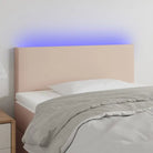 LED Hoofdbord en Voetbord in Kunstleer voor de Slaapkamer - Cappuccino / 100 x 5 x 78/88 cm / 1 - Hoofdborden