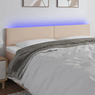 LED Hoofdbord en Voetbord in Kunstleer voor de Slaapkamer - Cappuccino / 160 x 5 x 78/88 cm / 1 - Hoofdborden