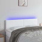 LED Hoofdbord en Voetbord in Kunstleer voor de Slaapkamer - Wit / 144 x 5 x 78/88 cm / 1 - Hoofdborden en voetborden