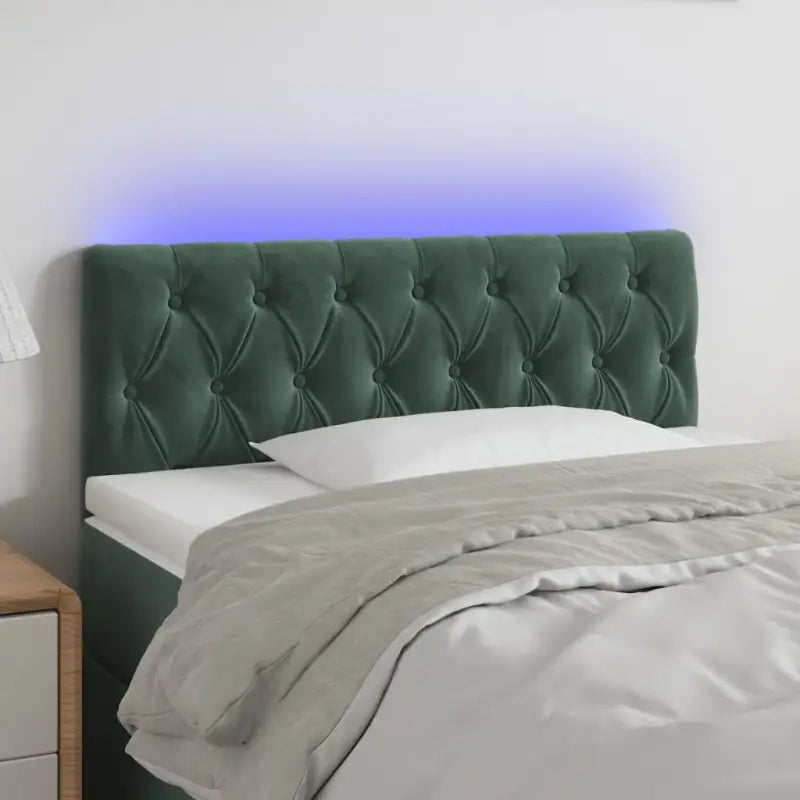 LED hoofdbord voor een modern en stijlvol slaapkameruitzicht - Donkergroen / 100 x 7 x 78/88 cm / 1 - Hoofdborden
