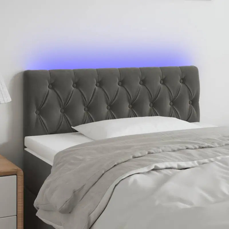 LED hoofdbord voor een modern en stijlvol slaapkameruitzicht - Donkergrijs / 90 x 7 x 78/88 cm / 1 - Hoofdborden