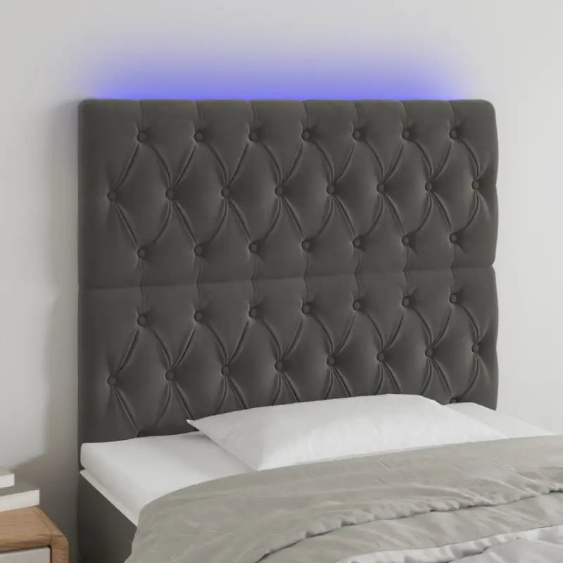 LED hoofdbord voor een modern en stijlvol slaapkameruitzicht - Donkergrijs / 100 x 7 x 118/128 cm / 1 - Hoofdborden