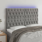 LED hoofdbord voor een modern en stijlvol slaapkameruitzicht - Lichtgrijs / 144 x 7 x 118/128 cm / 1 - Hoofdborden