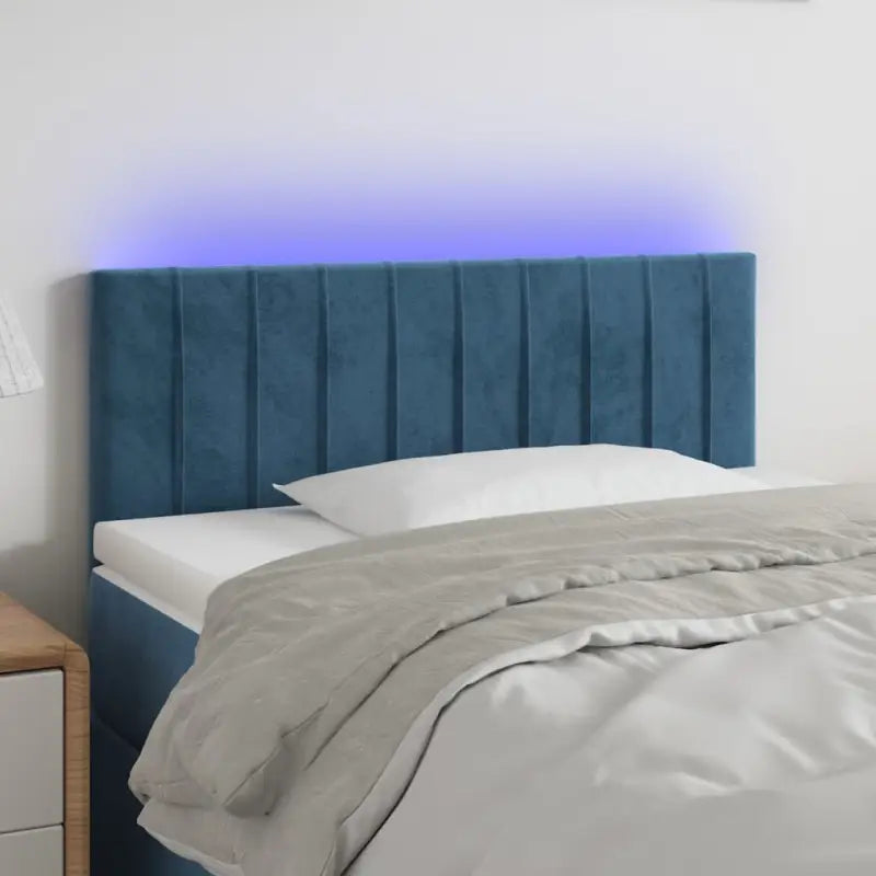 LED Hoofdbord voor een moderne slaapkamer uitstraling - Donkerblauw / 100 x 5 x 78/88 cm / 1 - Hoofdborden en voetborden