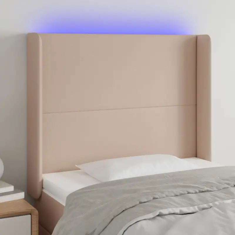 LED Hoofdbord voor een stijlvolle en duurzame slaapkamer uitstraling - Cappuccino / 83 x 16 x 118/128 cm / 1