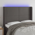 LED Hoofdbord voor een stijlvolle en duurzame slaapkamer uitstraling - Grijs / 147 x 16 x 118/128 cm / 1 - Hoofdborden