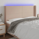 LED Hoofdbord voor een stijlvolle en duurzame slaapkamer uitstraling - Cappuccino / 163 x 16 x 118/128 cm / 1
