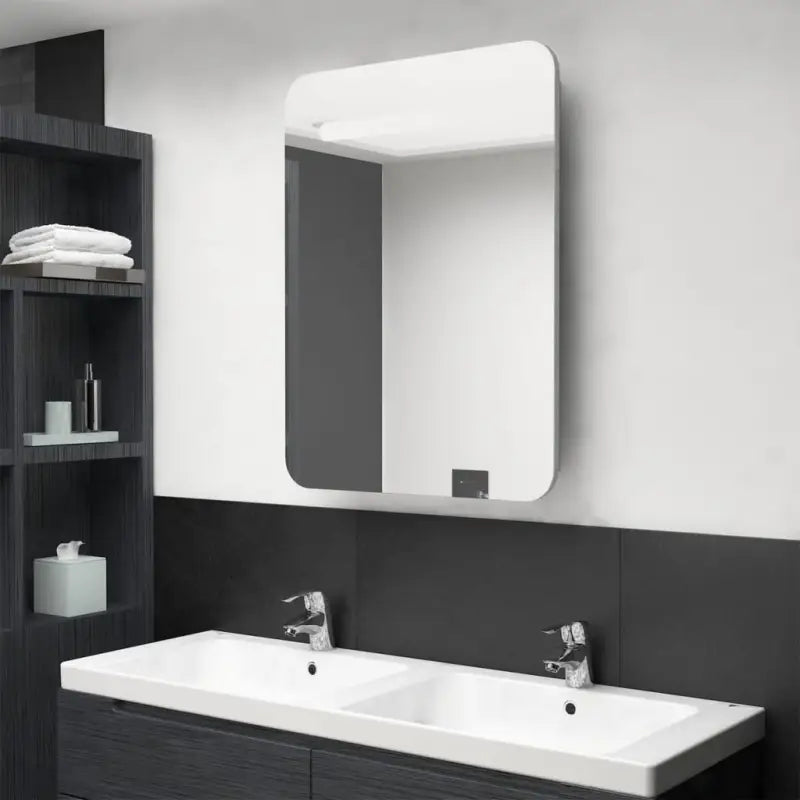 LED Wandspiegelkast voor een moderne en gezellige badkamer sfeer - Betongrijs / 1 - Badkamerkaptafels
