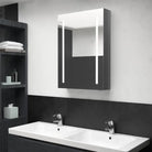 LED-Wandspiegelkast voor een moderne en sfeervolle badkamer - Glanzend grijs / 50 x 13 x 70 cm / 1 - Badkamerkaptafels