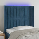 Leslicht hoofdeinde en voetbord voor een moderne slaapkamer - Donkerblauw / 93 x 16 x 118/128 cm / 1 - Hoofdborden