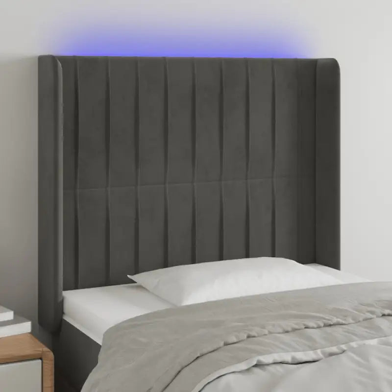 Leslicht hoofdeinde en voetbord voor een moderne slaapkamer - Donkergrijs / 83 x 16 x 118/128 cm / 1 - Hoofdborden