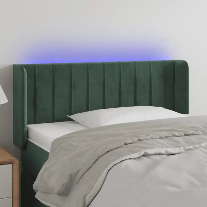 Leslicht hoofdeinde en voetbord voor een moderne slaapkamer - Donkergroen / 103 x 16 x 78/88 cm / 1 - Hoofdborden