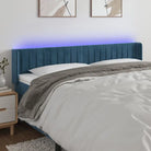 Leslicht hoofdeinde en voetbord voor een moderne slaapkamer - Donkerblauw / 203 x 16 x 78/88 cm / 1 - Hoofdborden