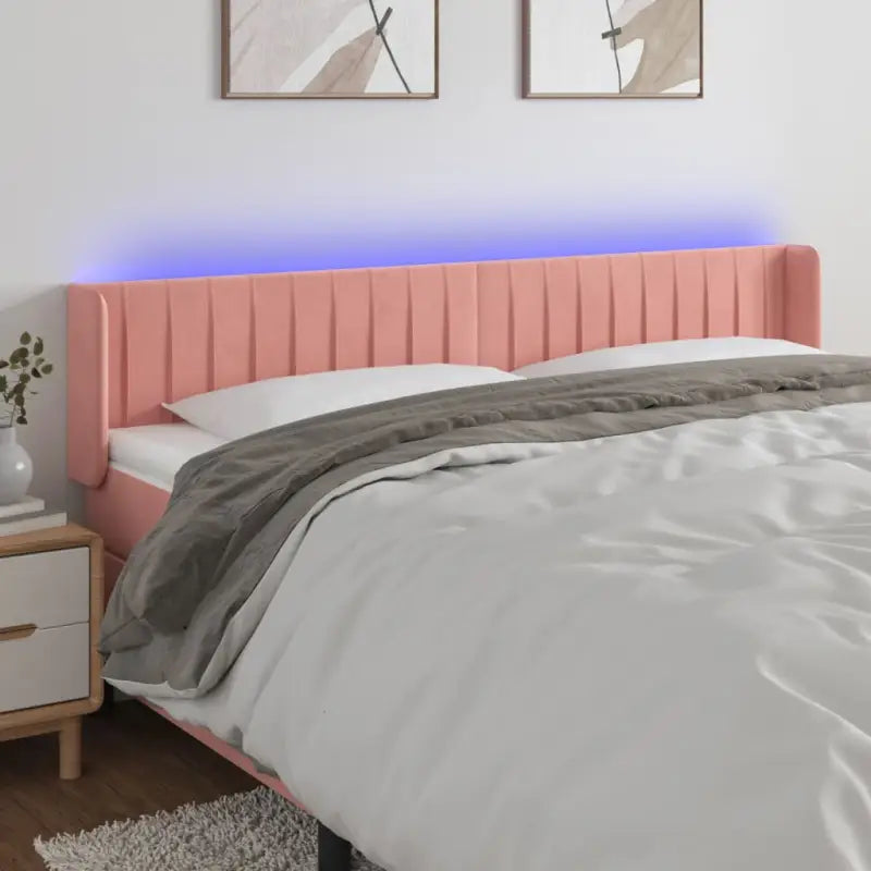 Leslicht hoofdeinde en voetbord voor een moderne slaapkamer - Roze / 163 x 16 x 78/88 cm / 1 - Hoofdborden en voetborden