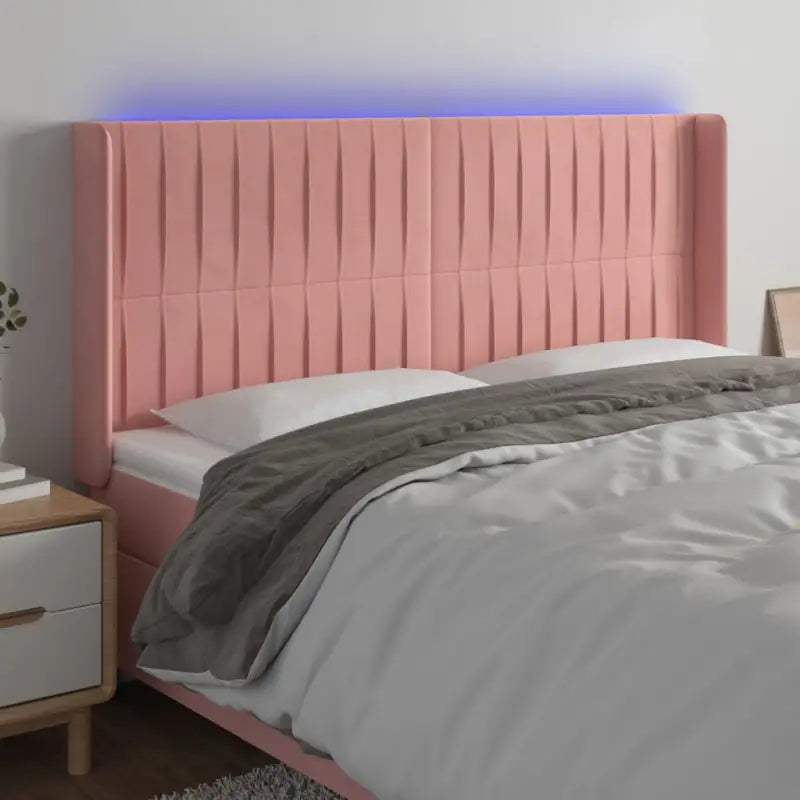 Leslicht hoofdeinde en voetbord voor een moderne slaapkamer - Roze / 163 x 16 x 118/128 cm / 1 - Hoofdborden