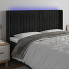 Leslicht hoofdeinde en voetbord voor een moderne slaapkamer - Zwart / 183 x 16 x 118/128 cm / 1 - Hoofdborden