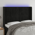 Leslicht hoofdeinde en voetbord voor een moderne slaapkamer - Zwart / 147 x 16 x 118/128 cm / 1 - Hoofdborden
