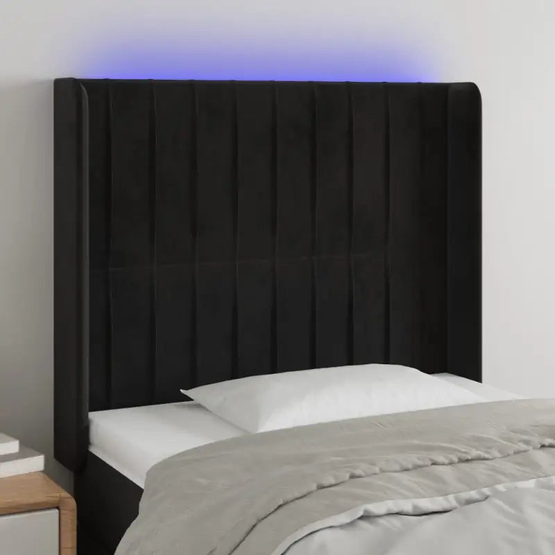 Leslicht hoofdeinde en voetbord voor een moderne slaapkamer - Zwart / 93 x 16 x 118/128 cm / 1 - Hoofdborden