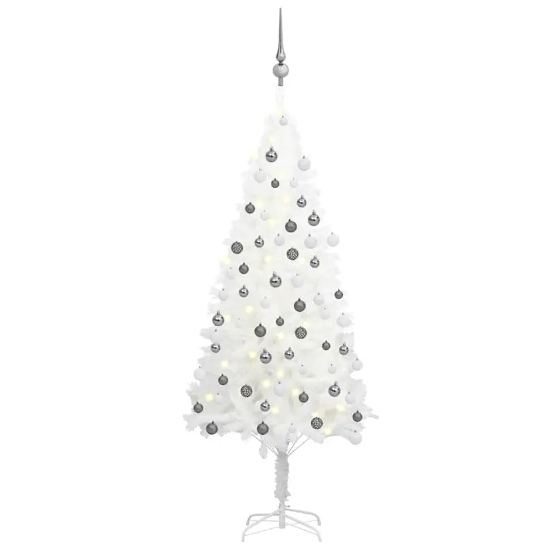 Levensachtige Kunstkerstboom met Realistische Naaldvormen - Wit / 120 x 75 cm / 1 - Kerstbomen