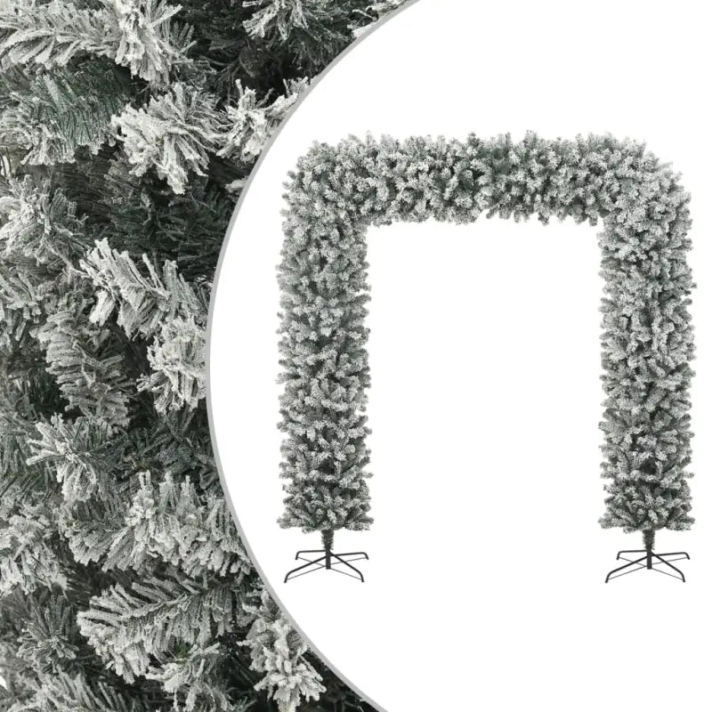 Levensechte Kerstboog voor een Gezellige Feestelijke Sfeer - Wit en groen / 240 x 215 cm / 1 - Kerstbomen