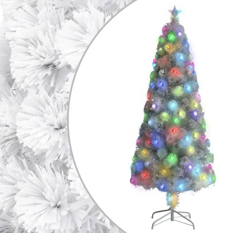 Levensechte Kunstkerstboom met LED en glasvezelverlichting - Kerstbomen