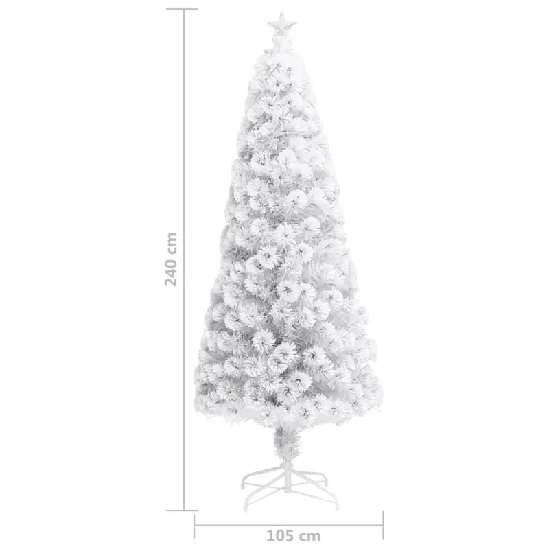 Levensechte Kunstkerstboom met LED en glasvezelverlichting - Kerstbomen