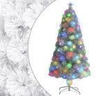 Levensechte Kunstkerstboom met LED en glasvezelverlichting - Wit / 120 x 60 cm / 1 - Kerstbomen