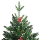 Levensechte kunstkerstboom met rode bessen en automatische takken - Kerstbomen