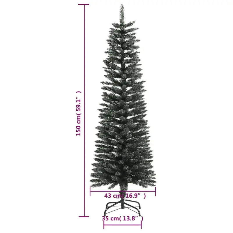 Levensechte smalle kunstkerstboom met volle uitstraling - Kerstbomen