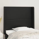 Levering bevat een klassiek hoofdbord met trendy ontwerp en hoogwaardig kunstleer - Zwart / 83 x 16 x 118/128 cm / 1