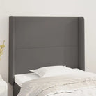 Levering bevat een klassiek hoofdbord met trendy ontwerp en hoogwaardig kunstleer - Grijs / 83 x 16 x 118/128 cm / 1