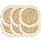 Levering bevat handgeweven jute placemats voor een unieke keukenlook - Bruin / 6 / Jute en katoen - Placemats