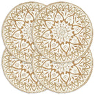 Levering bevat handgeweven jute placemats voor een unieke keukenlook - Wit / 4 / Jute - Placemats