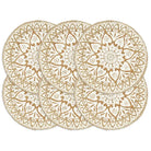 Levering bevat handgeweven jute placemats voor een unieke keukenlook - Wit / 6 / Jute - Placemats