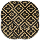 Levering bevat handgeweven jute placemats voor een unieke keukenlook - Zwart / 4 / Jute - Placemats