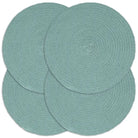 Levering bevat handgeweven jute placemats voor een unieke keukenlook - Groen / 4 / Katoen - Placemats