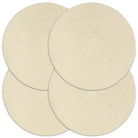 Levering bevat handgeweven jute placemats voor een unieke keukenlook - Bruin / 4 / Katoen - Placemats