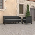 Lichte tuinset voor buitengebruik met gemakkelijk te reinigen materiaal - Driezitsbank + Fauteuil - Tuinsets