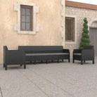 Lichte tuinset voor buitengebruik met gemakkelijk te reinigen materiaal - Vierzitsbank + 2x Fauteuil - Tuinsets