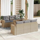 Lichte waterdichte tuinset met gepoedercoat staal in lichtgrijs materiaal - Beige en grijs / met opbergruimte - Tuinsets