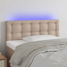 Lichtgevend Hoofdbord en Voetbord in Modern Kunstleer - Cappuccino / 90 x 5 x 78/88 cm / 1 - Hoofdborden en voetborden
