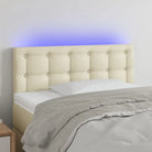Lichtgevend Hoofdbord en Voetbord in Modern Kunstleer - Crème / 100 x 5 x 78/88 cm / 1 - Hoofdborden en voetborden