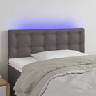 Lichtgevend Hoofdbord en Voetbord in Modern Kunstleer - Grijs / 80 x 5 x 78/88 cm / 1 - Hoofdborden en voetborden