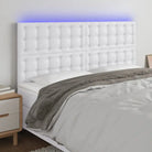 Lichtgevend Hoofdbord en Voetbord in Modern Kunstleer - Wit / 160 x 5 x 118/128 cm / 1 - Hoofdborden en voetborden