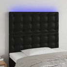 Lichtgevend Hoofdbord en Voetbord in Modern Kunstleer - Zwart / 90 x 5 x 118/128 cm / 1 - Hoofdborden en voetborden