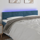 Lichtgevend hoofdbord en voetbord voor een moderne slaapkamer - Donkerblauw / 180 x 5 x 78/88 cm / 1 - Hoofdborden
